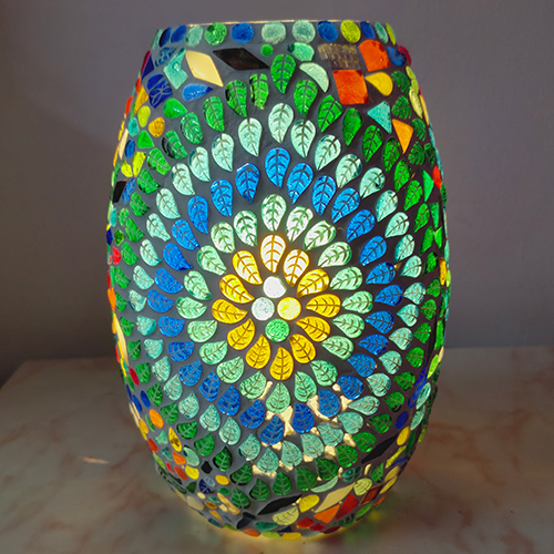 Mosaic Glass Dholak Lamp