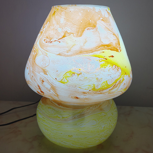 3D Glass Table Lamp - Color: Multicolor