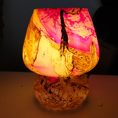 3D Glass Table Lamp