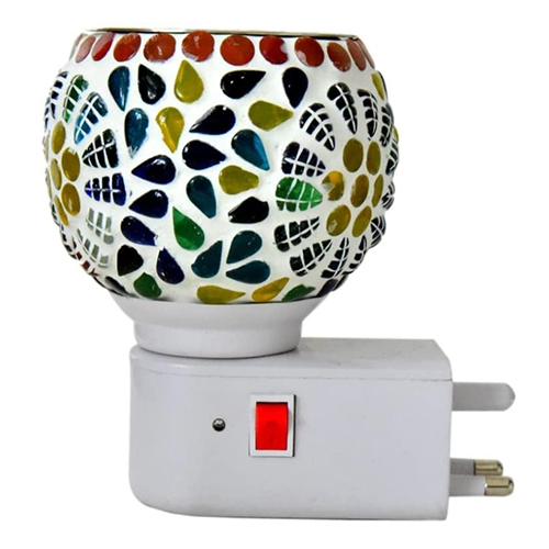 Mosaic Kapur Burner With Lamp - Color: Multicolor
