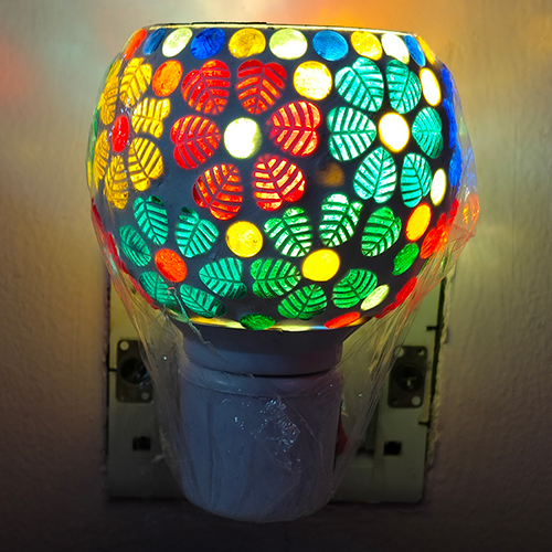 Mosaic Kapur Burner With Lamp - Color: Multicolor