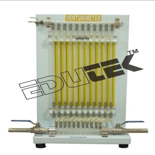 Venturimeter - Durable Laboratory Device For Experimental Studies Of Flow Rate, Pressure Distribution, And Bernoulli's Theorem | Includes 11 Pressure Tappings And Compatibility With Hydraulics Benches