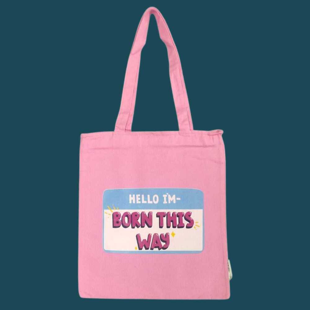 Printed Loop Handle Canvas Bag