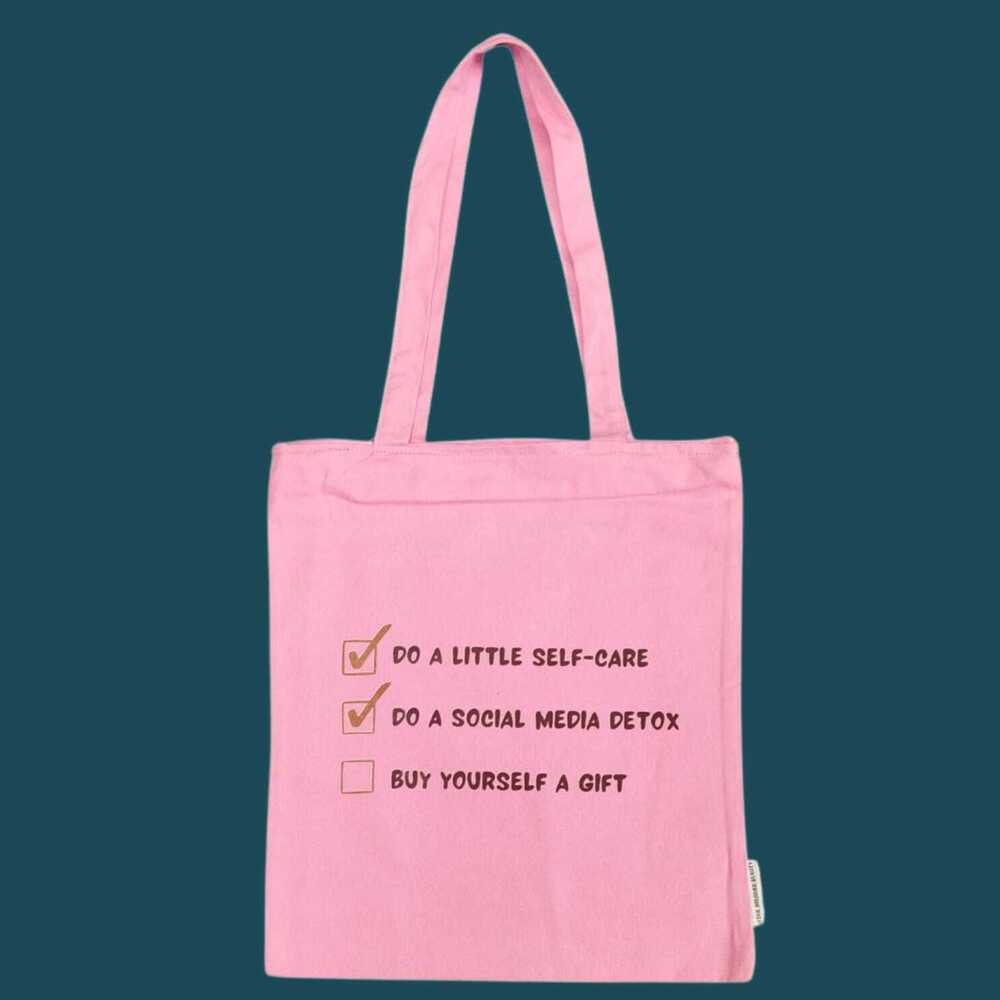 Printed Loop Handle Canvas Bag