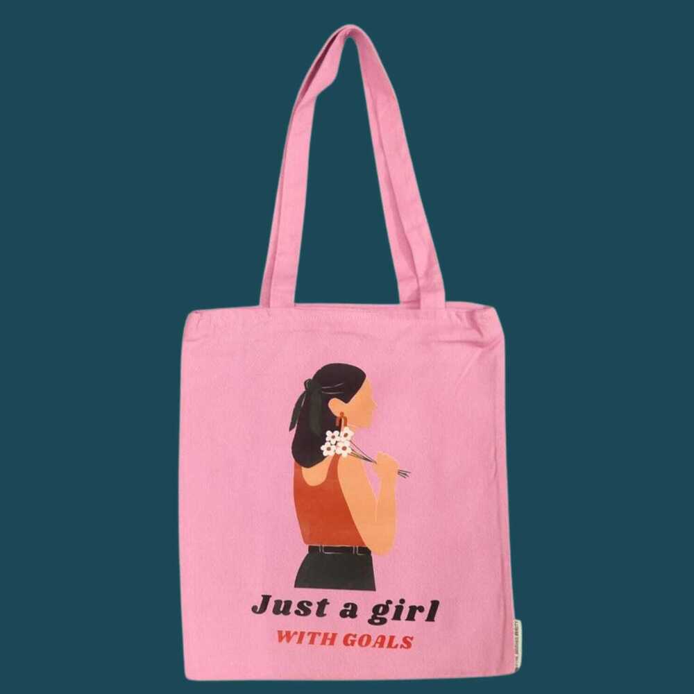 Printed Loop Handle Canvas Bag