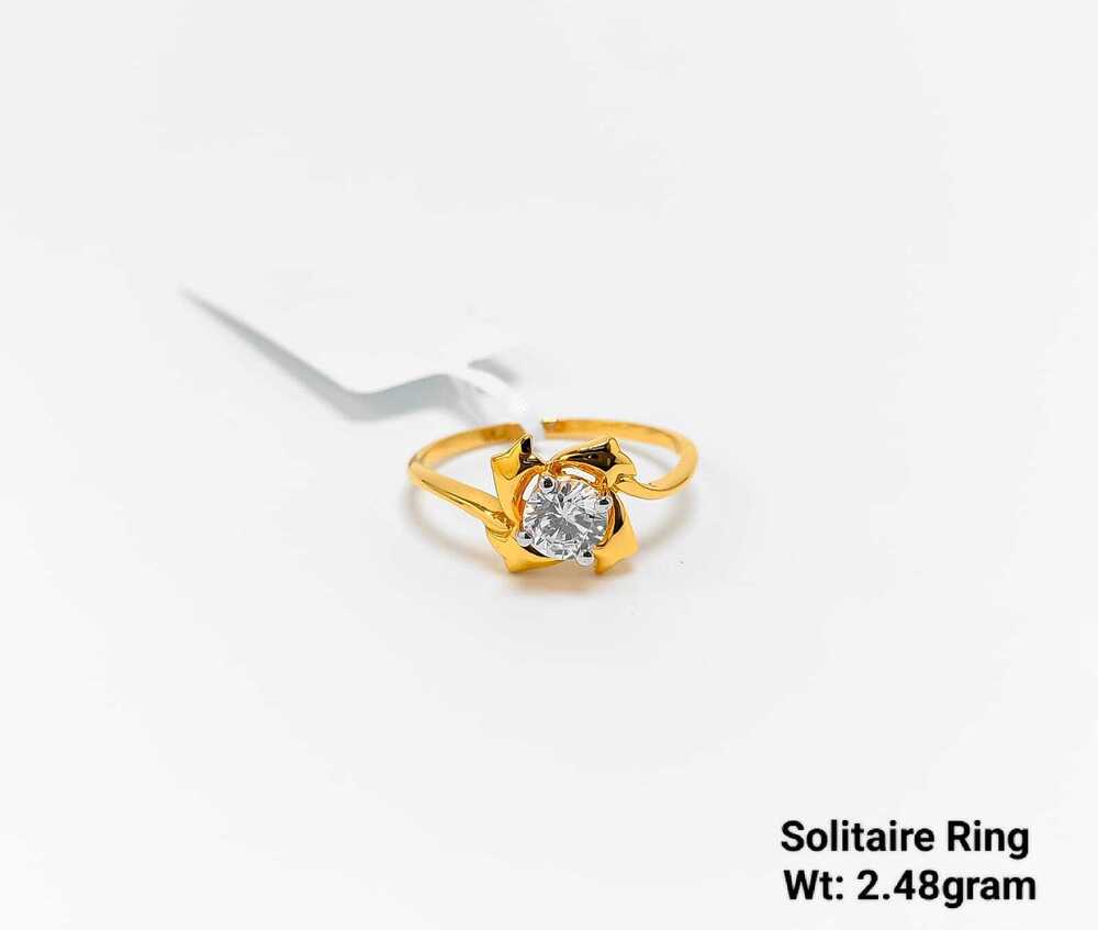 92 New Design Gold Solitaire Ring