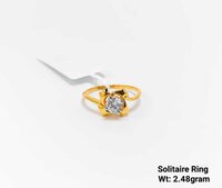 92 New Design Gold Solitaire Ring