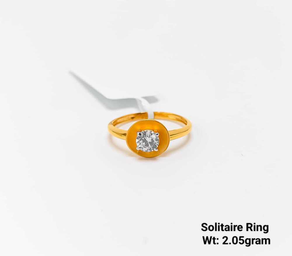 92 New Design Gold Solitaire Ring