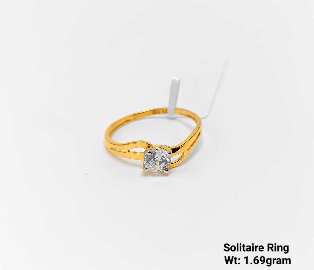 92 New Design Gold Solitaire Ring
