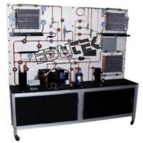 Refrigeration System Training Unit - Complete Circuit Simulation With Dual Chamber Control, Thermostat & Fault Detection | Electric And Hot Gas Defrosting Methods, Interactive Touch Panel Pc