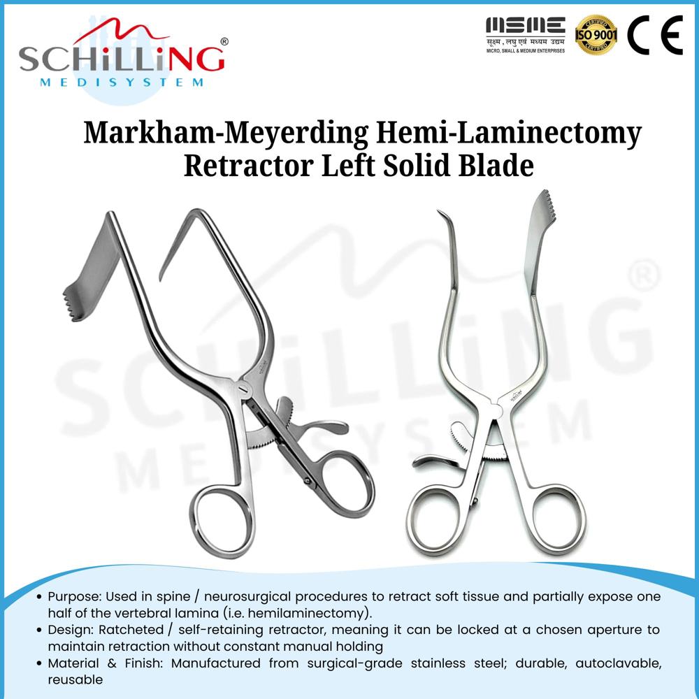 SCHILLING Markham-Meyerding Hemi-Laminectomy Retractor Left Solid Blade