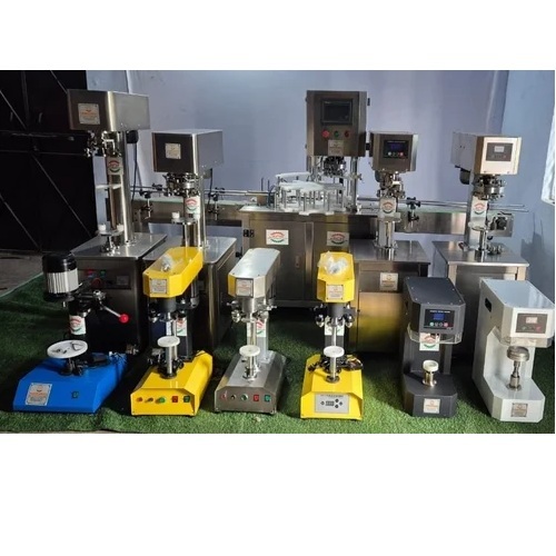 Semi Automatic Can Sealing Machine - Color: White & Black