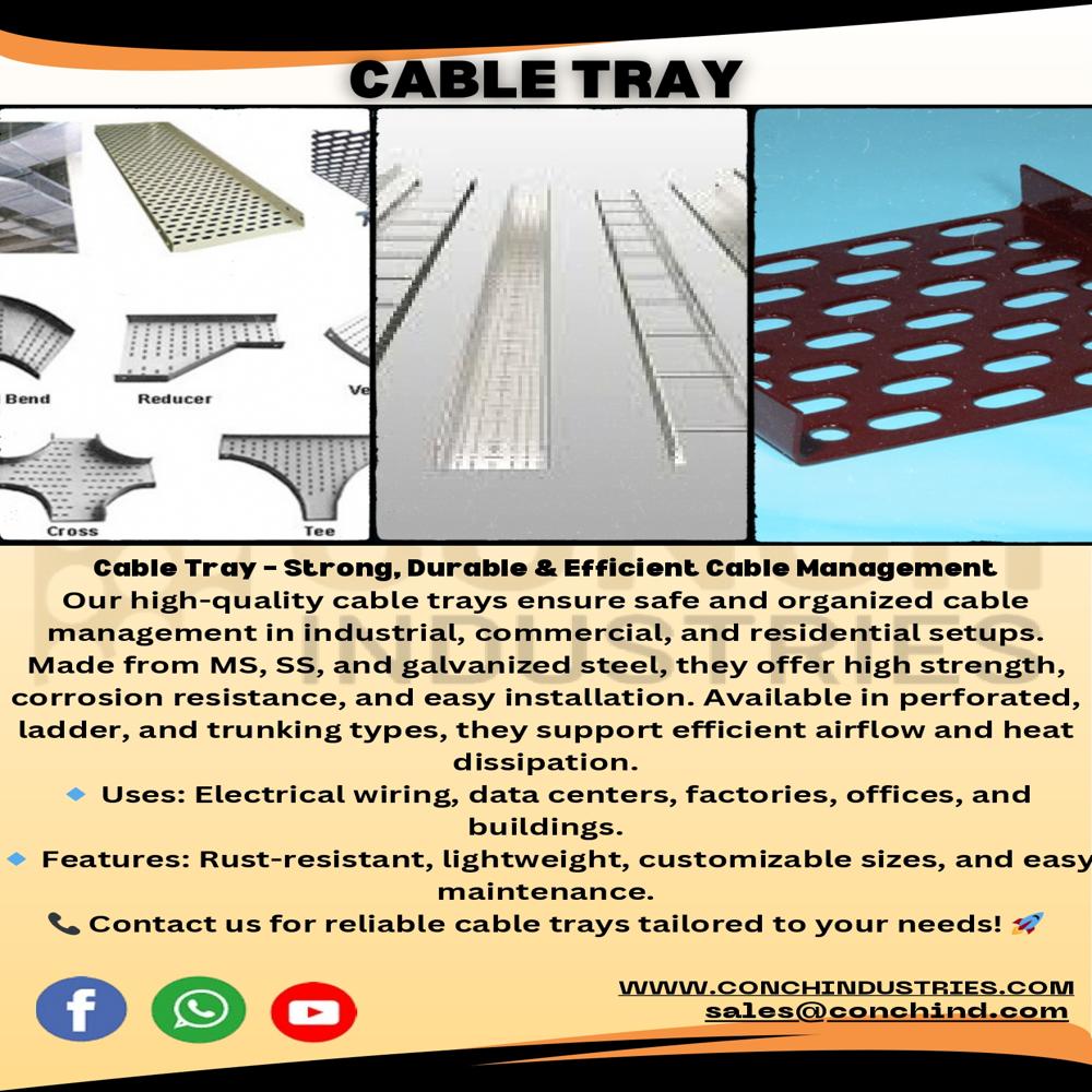 Hot Dip G.I Perforated Type Cable Tray - Color: Colorless