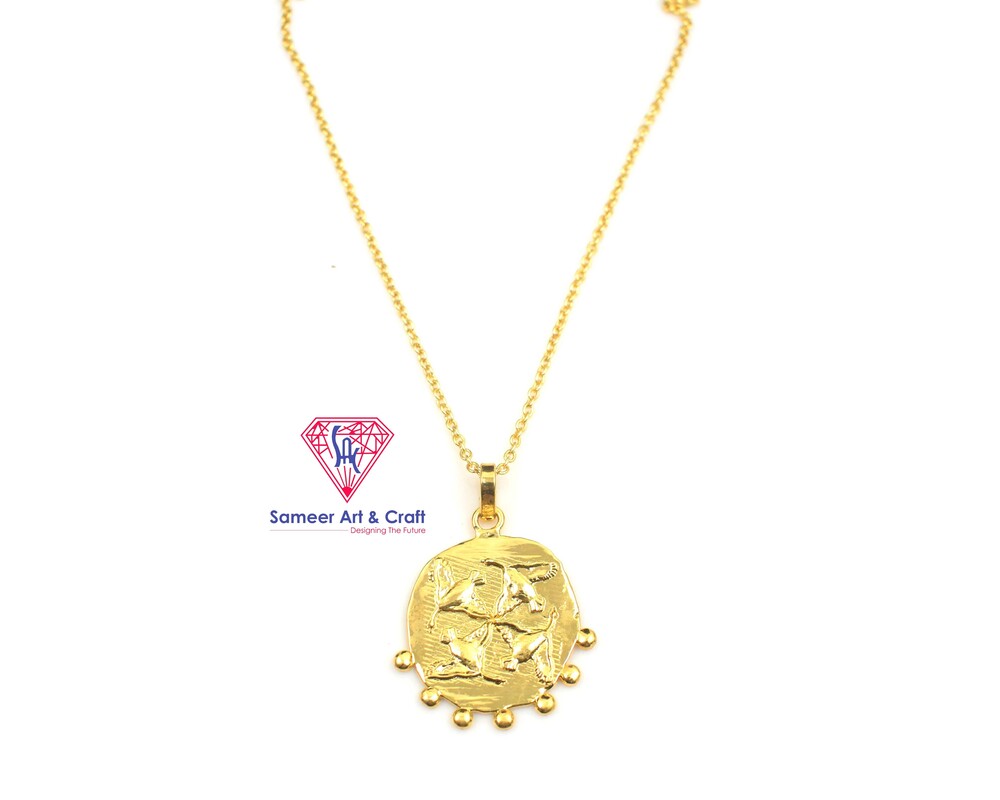Brass With 18k Gold Plated Charms Pendant Weight 5.50 Gram Per Piece