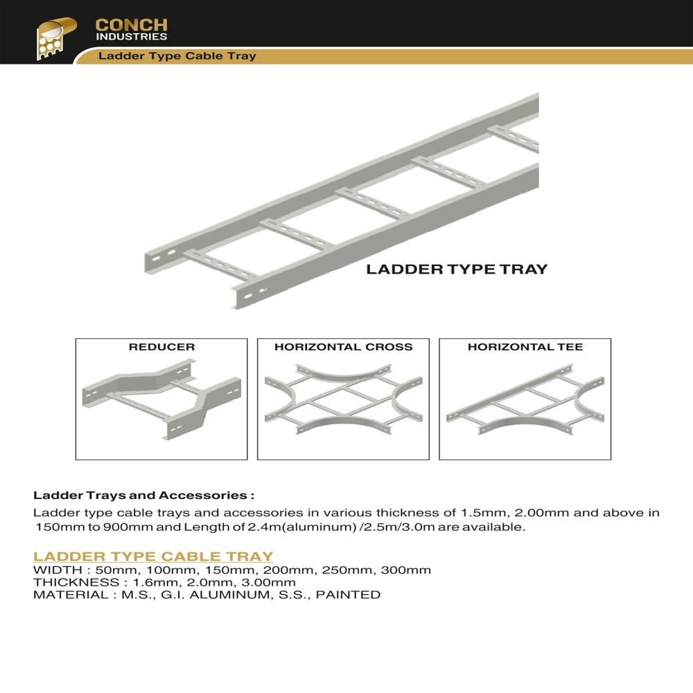 Ladder Type Cable Tray - Color: Colorless