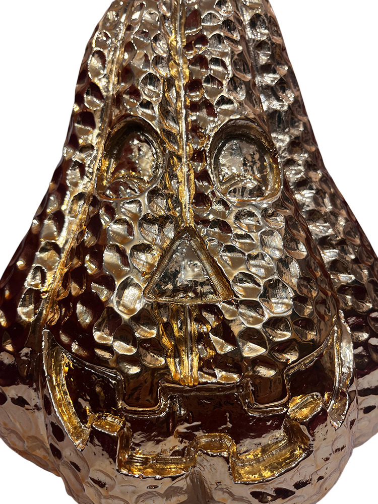 Handcrafted Golden Jack O Lantern - Features: Durable