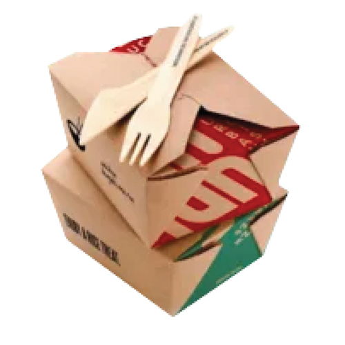 Fast Food Packaging Box - Color: Brown