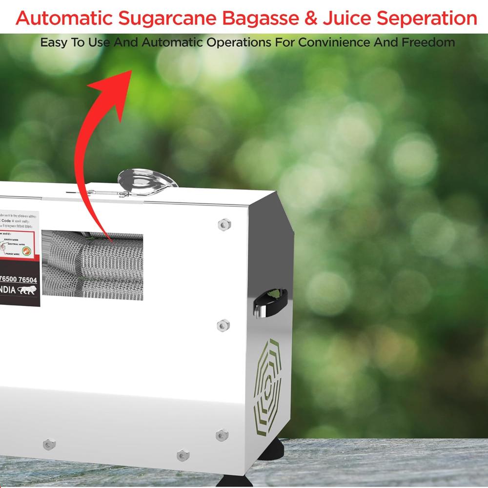 Sugarcane Juice Machine Horizontal Ss-304 1.5hp Motor Mg-2 - Color: Silver
