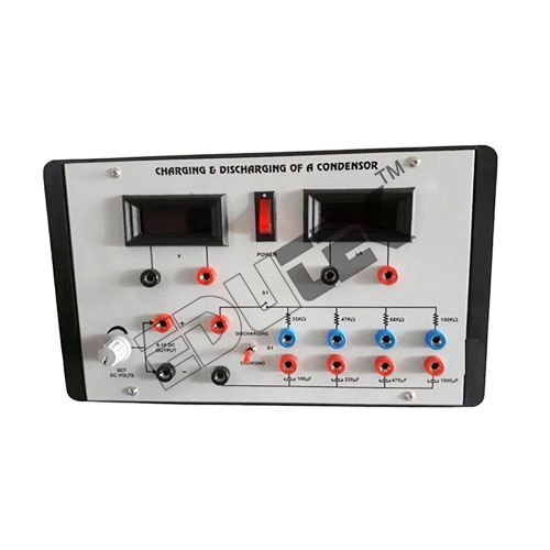 CHARGING & DISCHARGING OF CONDENSER WITH 2 DIGITAL PANEL METERS