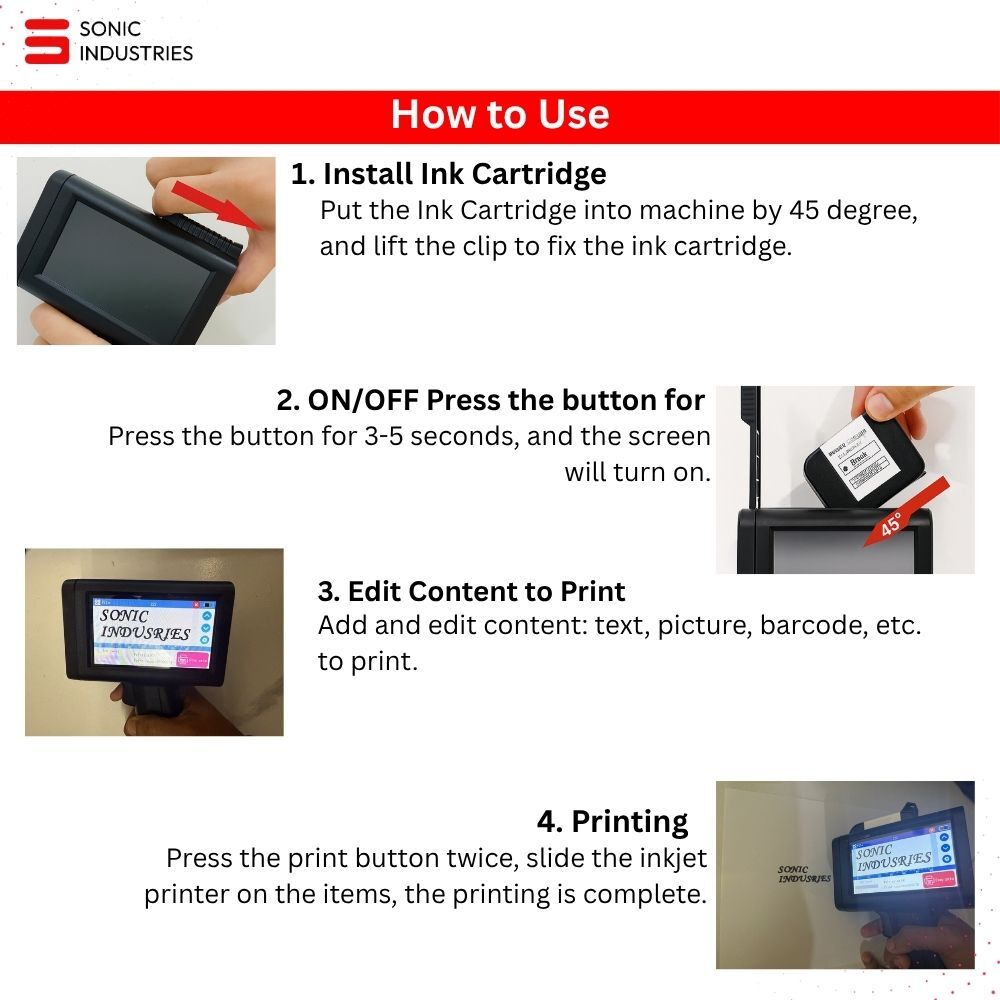 Inbuilt Encorder Printer for Date,logo,text, serial no. &  More