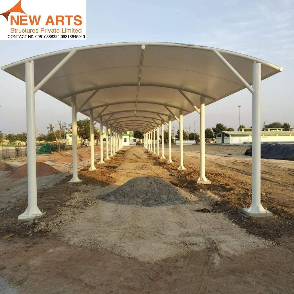 Tensile Structure Car Shed - Color: White