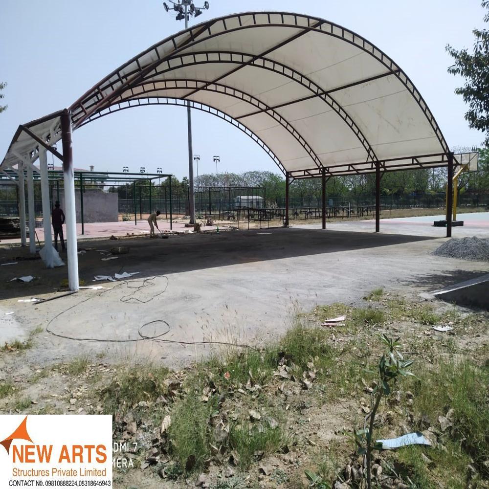 Tensile Structure Car Shed - Color: White