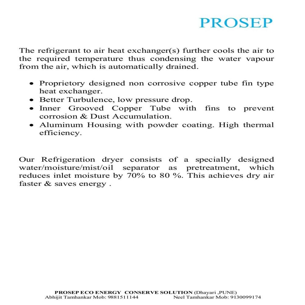 Refrigerated Air Dryer