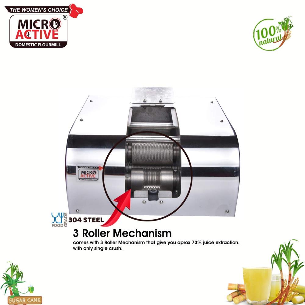 Sugarcane Juice Machine Ss-304 1.5hp Motor Mg - Color: Silver