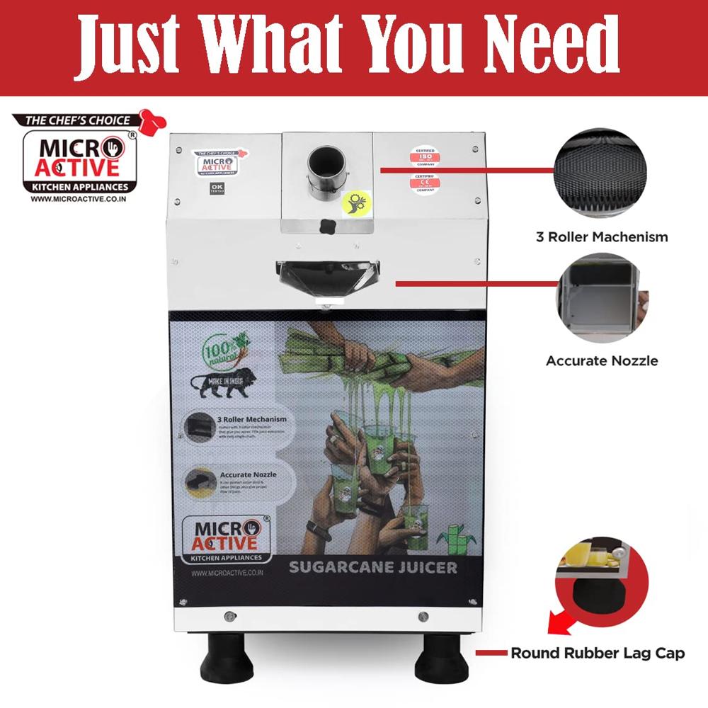 Sugarcane Juice Machine Ss-304 2hp Motor Sg - Color: Silver