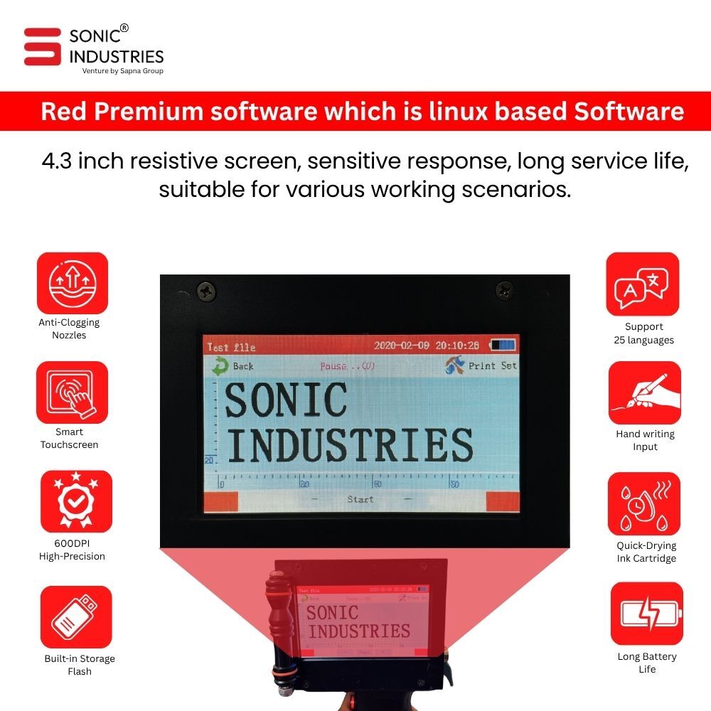 Handheld Inkjet Printer 25mm (1inch)