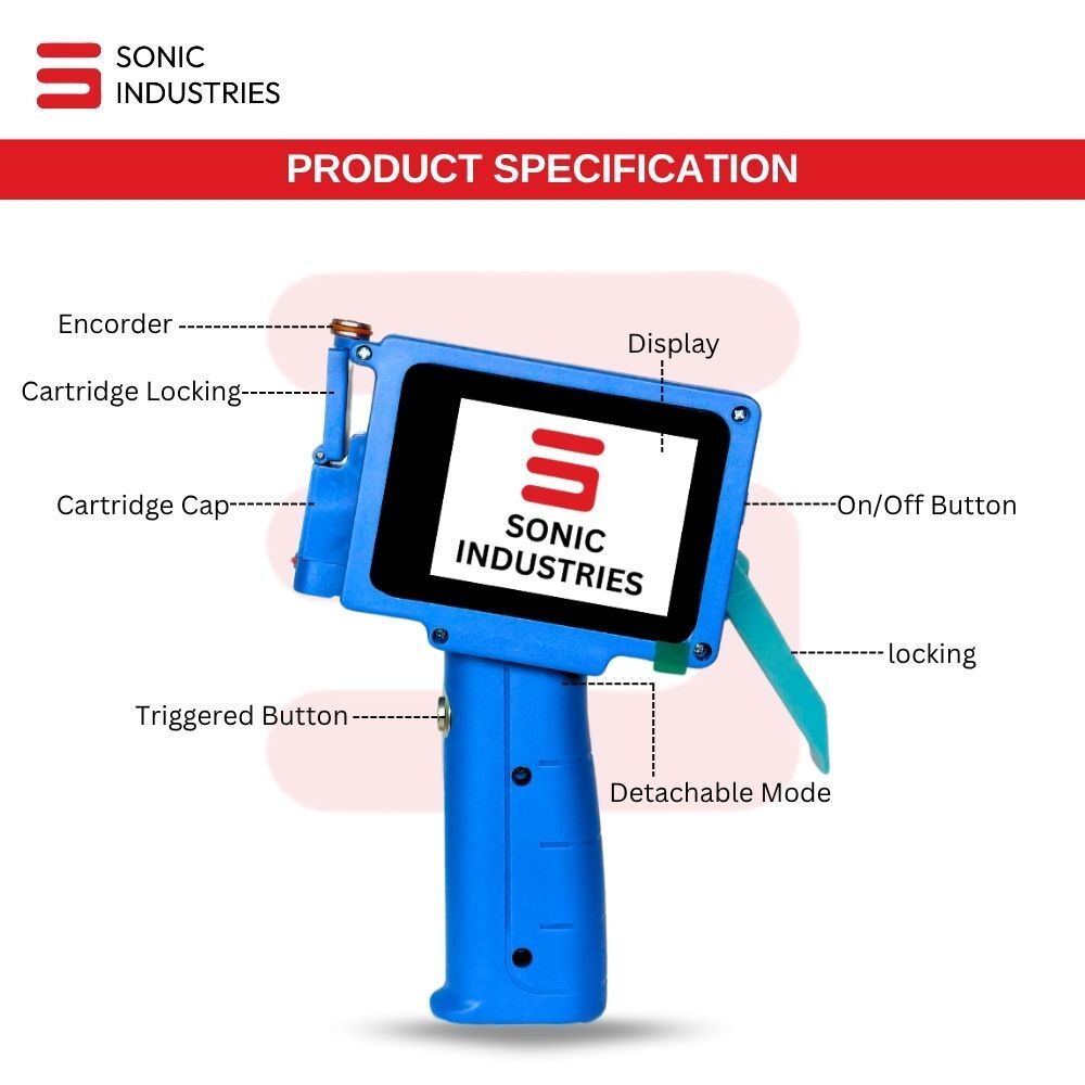 Mini Printer for printing date,Mrp,Exp.logo,Serial no & etc.