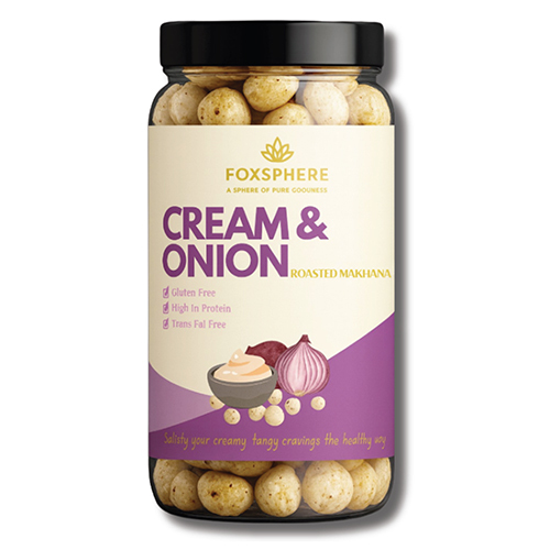 Cream And Onion Roasted Makhana Jar