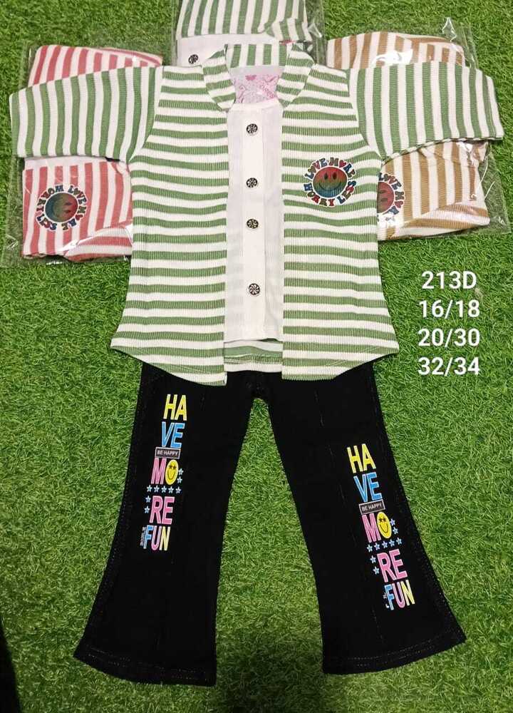 213D Kids Printed Top And Pant Set - Color: Multicolor