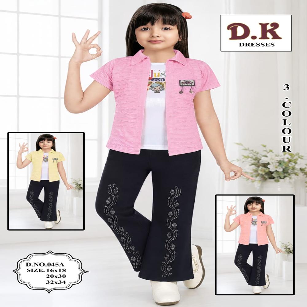 256A Round Neck Top And Pant Set - Color: Multicolor