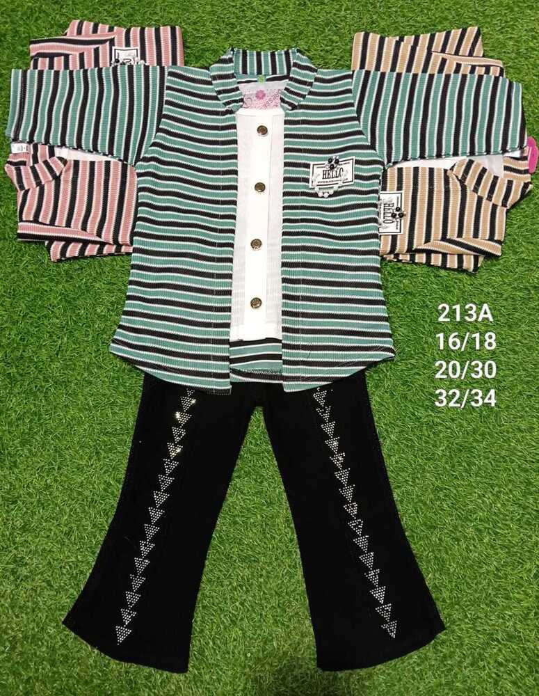 213A Fancy Top And Capri Set - Age Group: Kids