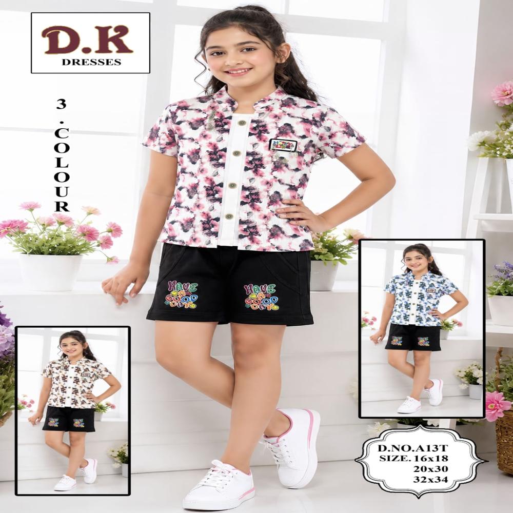 213A Fancy Top And Capri Set - Age Group: Kids