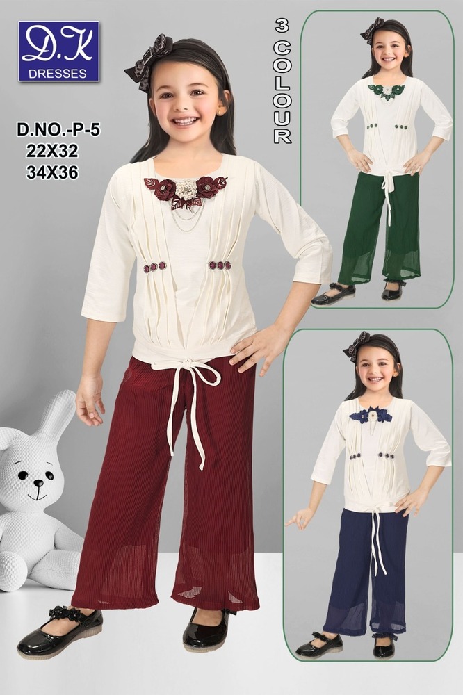 P-5 Elegance Top And Capri Set - Age Group: Kids