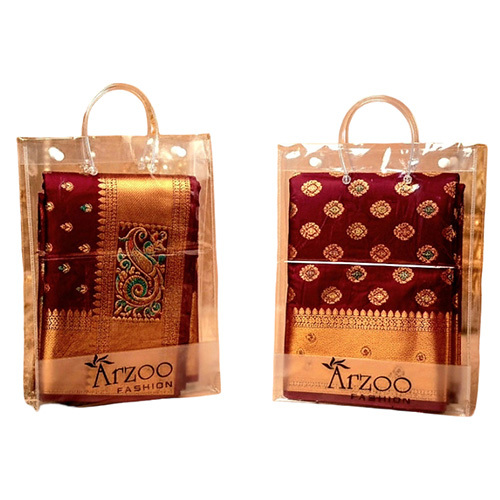Saree Hanger Transparent Bags - Design: Plain