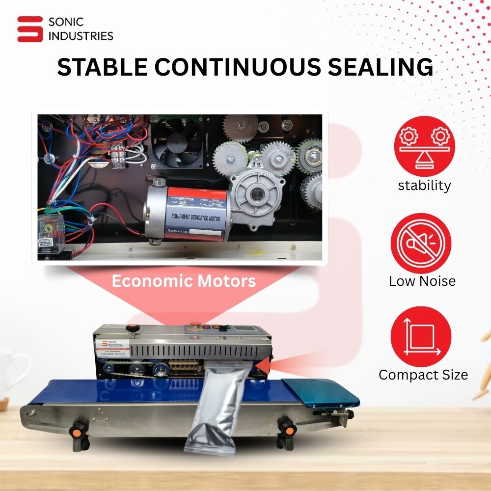 Continuous Band Sealing Machine Horizontal Stainsteel body