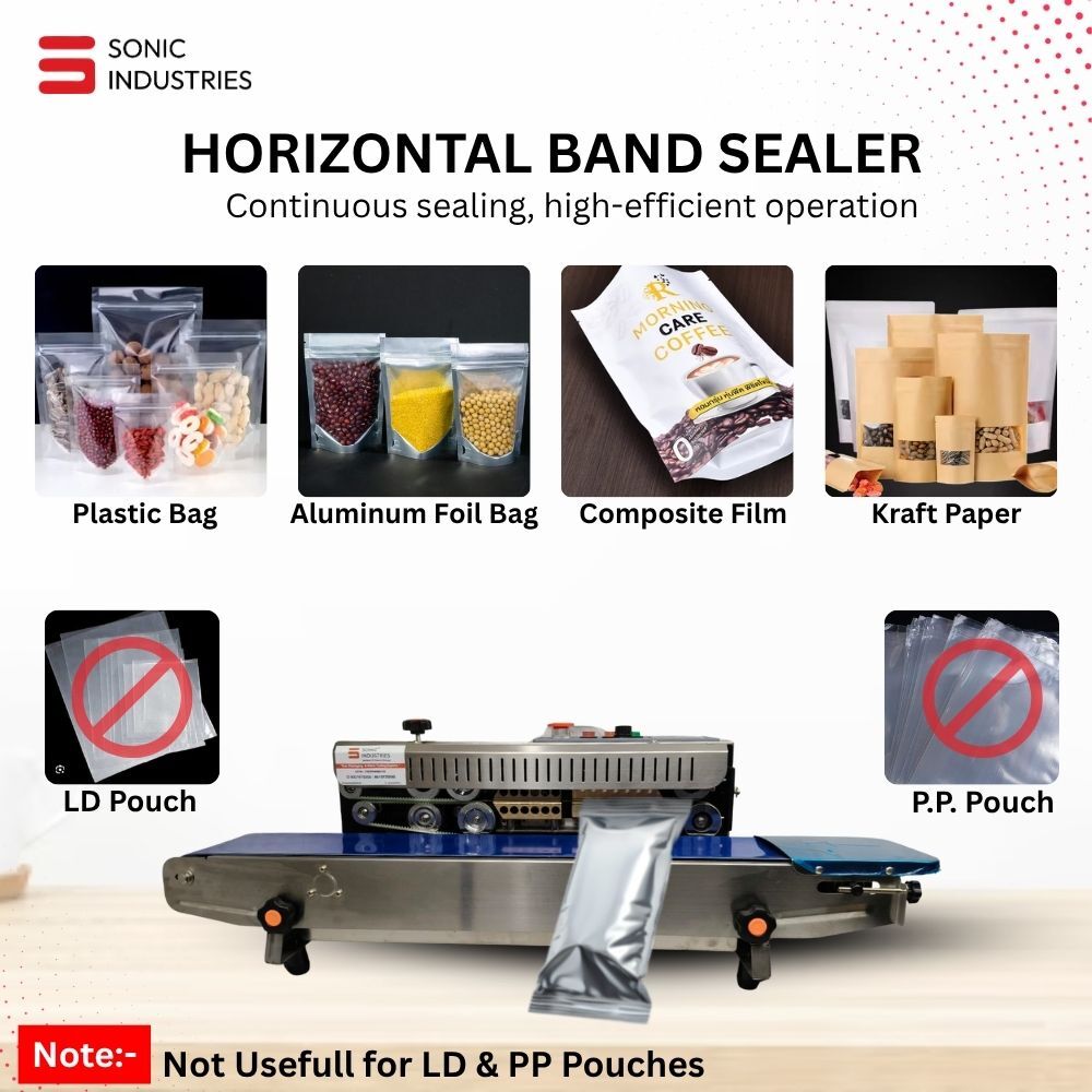 Continuous Band Sealing Machine Horizontal Stainsteel body