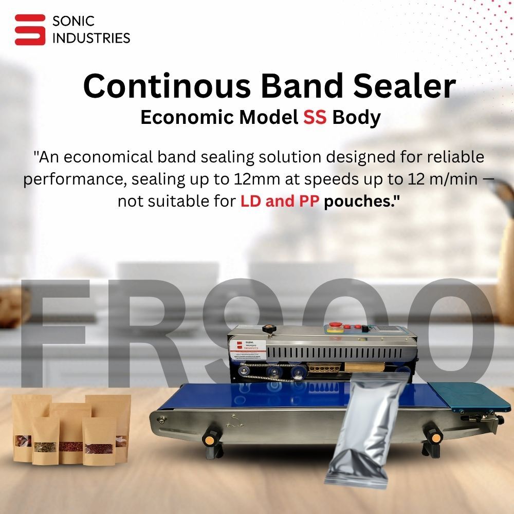 Continuous Band Sealing Machine Horizontal Stainsteel body