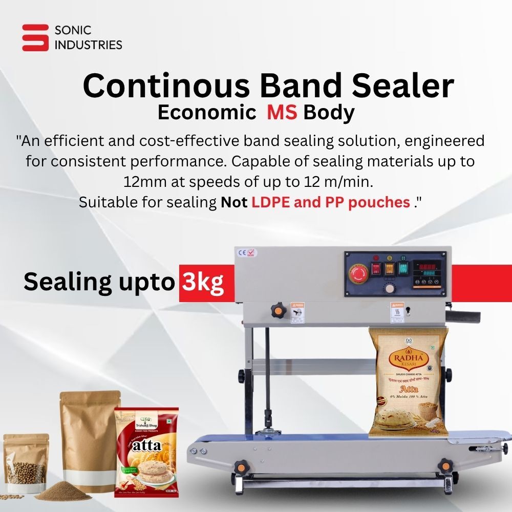 Vertical Continuous Band Sealing Machine for Food Packets Economic