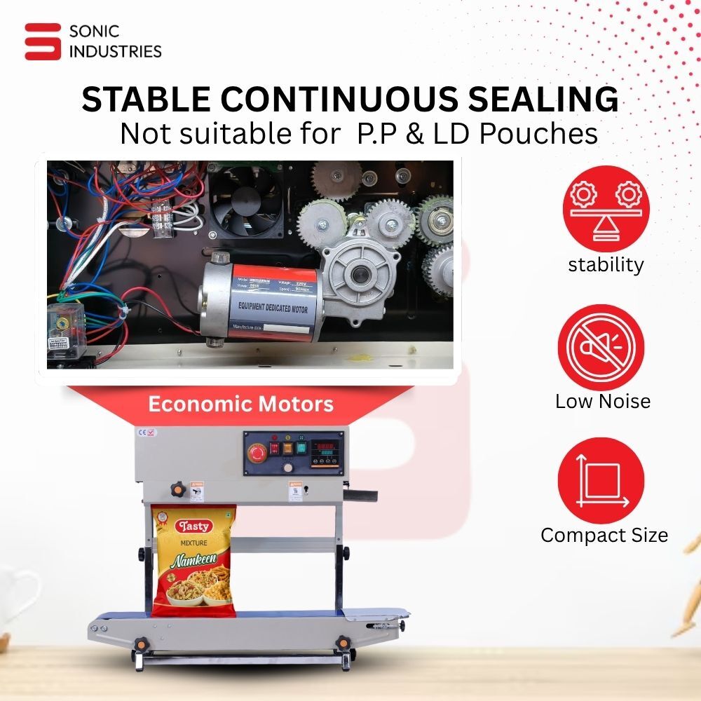 Vertical Continuous Band Sealing Machine for Food Packets Economic