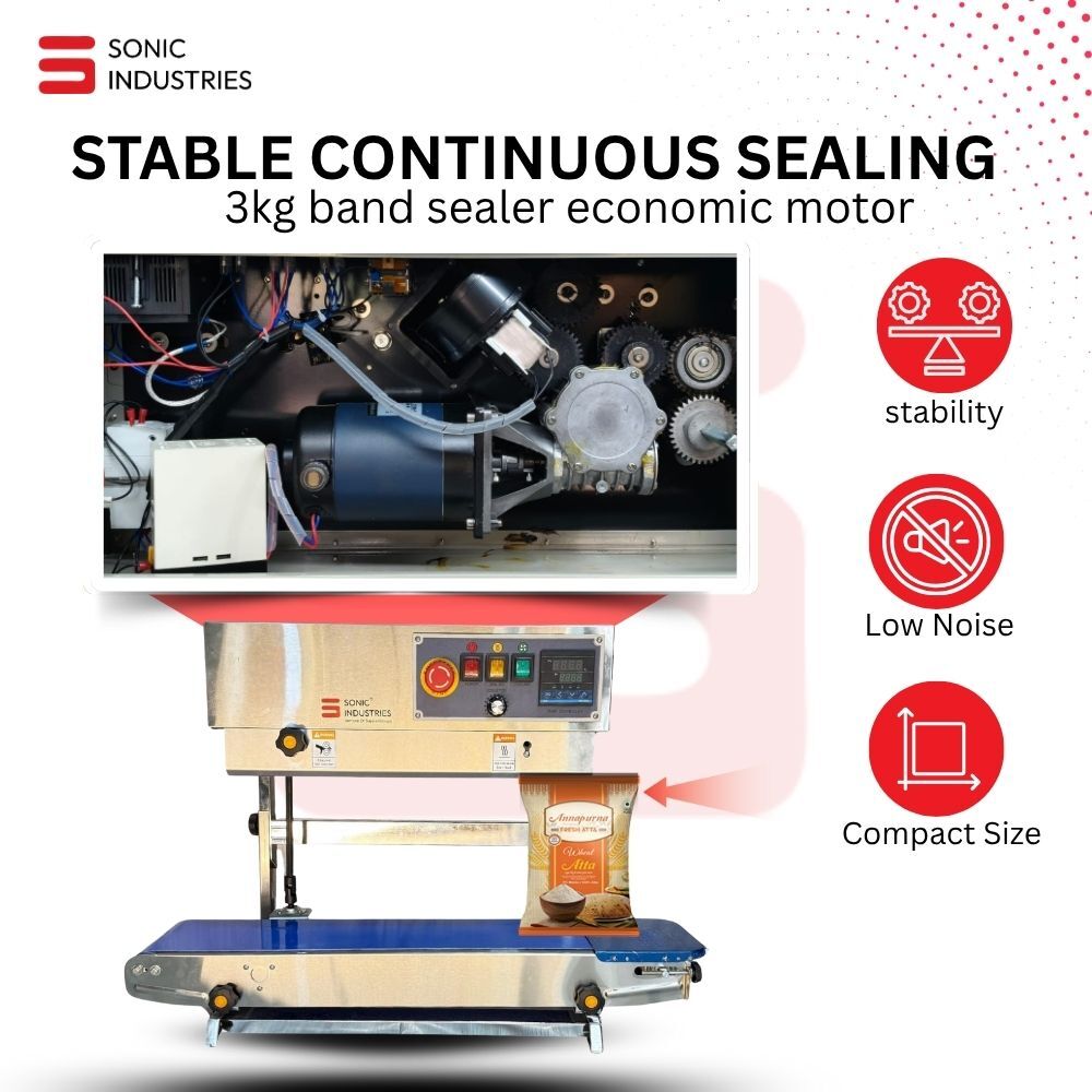 Vertical Continous band  Sealing Machine Stainless steel body 3kg  Top model (Heavy duty)