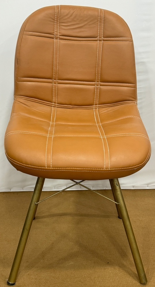 Wood Orange Leatherette Cafeteria Chair - Application: Restaurant