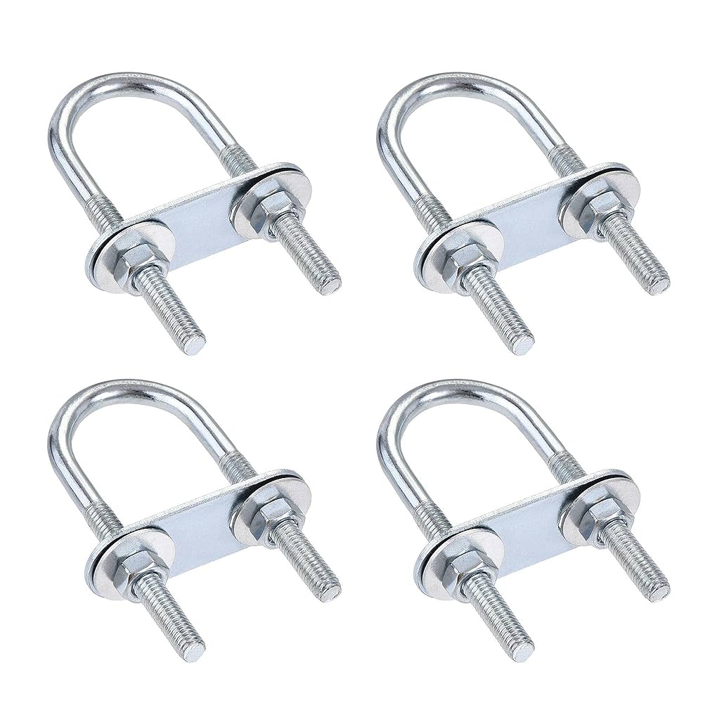 Industrial U Bolt Set - Color: Silver