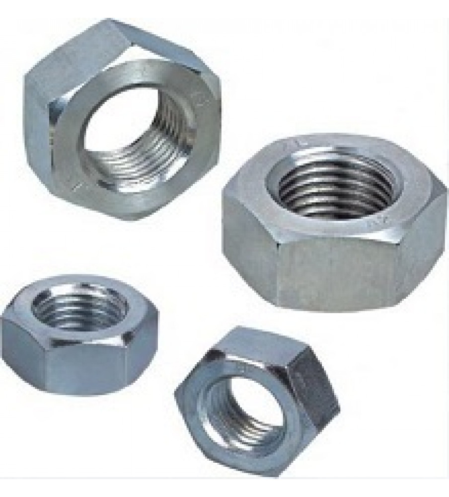 Mild Steel Zinc Plated Hex Nut - Color: White/ Blue/ Golden Yellow