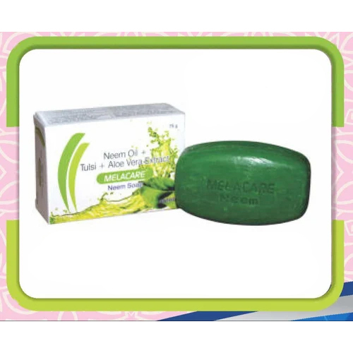 75Gm Melacare Neem Soap - Color: Green
