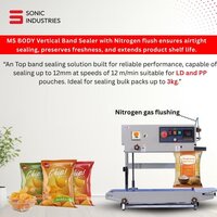 Vertical Band Sealer with nitrogen flushing Mild steel body 3kg top model