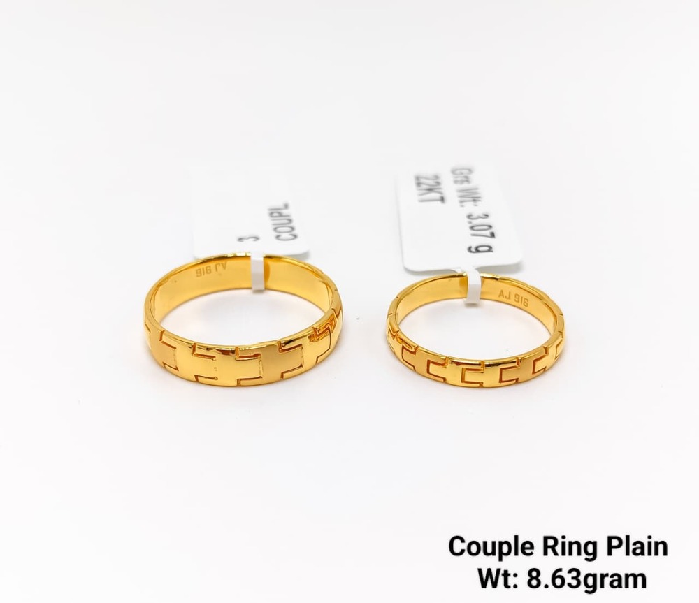 92 New Design Gold Couple Ring Plain